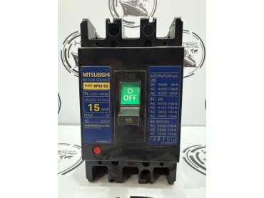 Mitsubishi NF60-SS No-Fuse Breaker (15A, 3 Pole, 600V AC)